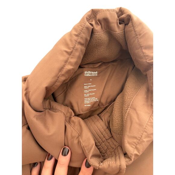 Girlfriend Collective Everyone Puffer Vest size 9 (4x) Brown color - Picture 2 of 6